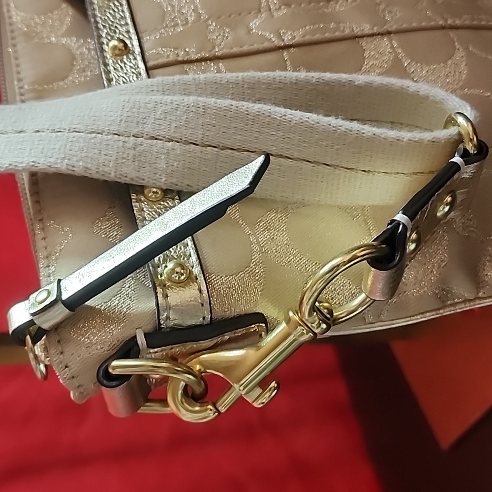Coach 2011 Scripted Creed Glittery Lurex Crossbody Euc 🥰 - Picture 6 of 12